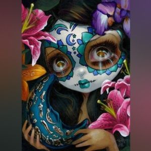 Day of Dead Girl DIY 5D Full Round Drill Diamond Painting